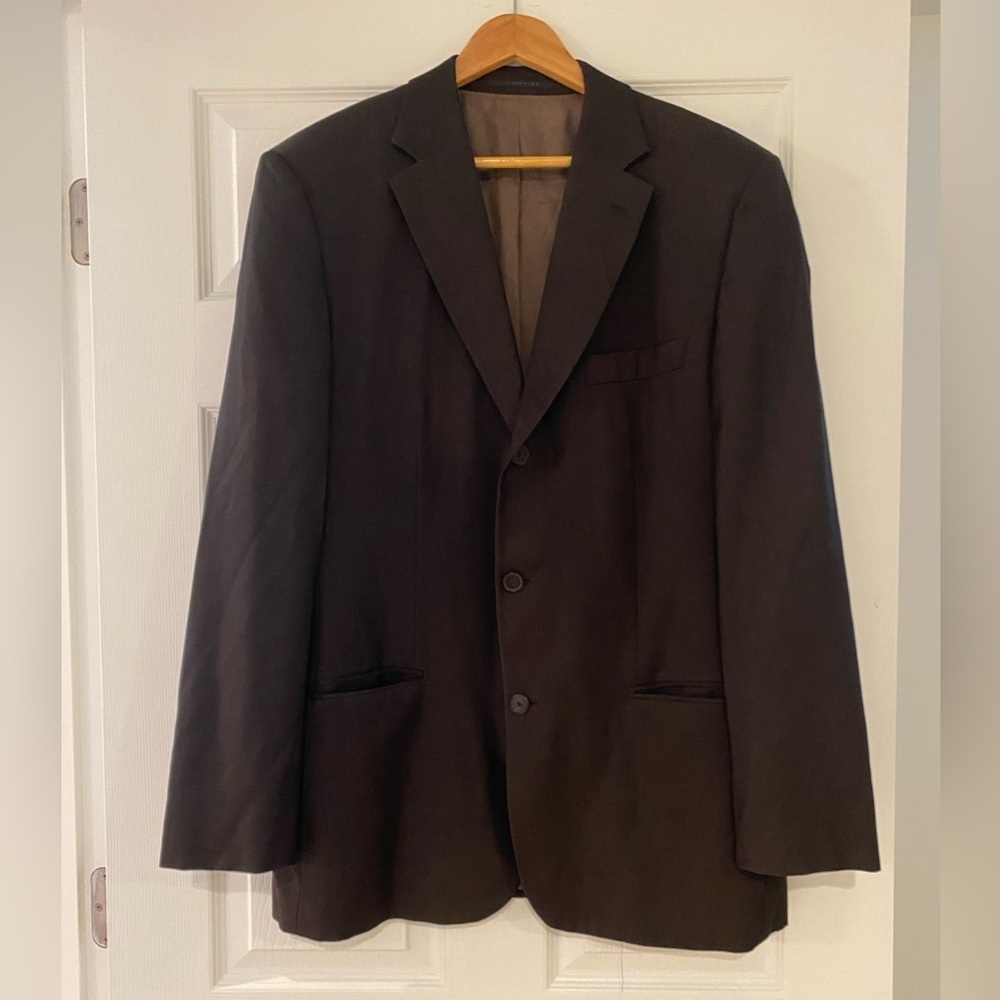 HUGO BOSS Men's Classic Chocolate Brown Blazer 42L